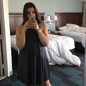 grey halter tank summer dress